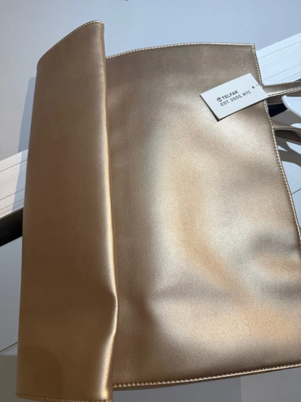 Telfar Medium Shopping Bag in Metallic Gold - Picture 9 of 9